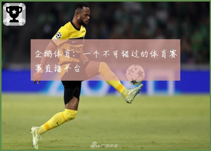 企鹅体育：一个不可错过的体育赛事直播平台